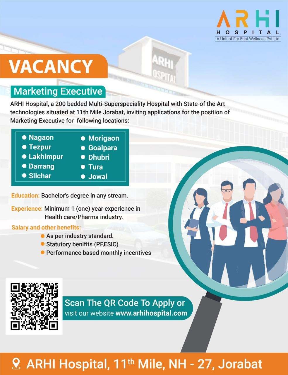 Vacancy for Marketing Executive